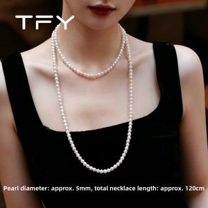 TFY | Vintage Stackable Long Pearl Necklace