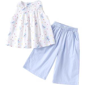 Hamqi | Bộ Quần Áo Bé Gái Thời Trang Cotton Mới