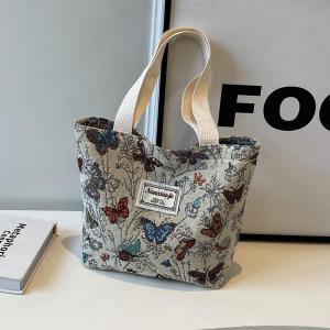 Defasilk | Butterfly Decoration Large Capacity Tote Bag