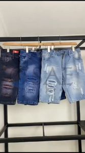 Celana Jeans Pendek Sobek Pria Vin R