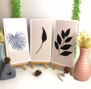 HIASAN DINDING DAUN BUNGA TANAMAN WALL DEKOR PAJANGAN POSTER KAYU DEKORASI KAMAR RUMAH
