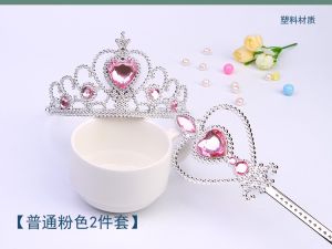 มงกุฎ frozen สำหรับเด็กของขวัญวันเกิดไม้กายสิทธิ์ชุดเครื่องประดับผมเอลซ่าต่างหูสร้อยคอเจ้าหญิงเอลซ่า