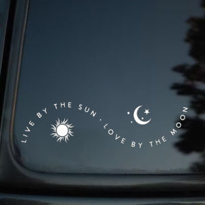 Sun and Moon Love - Boho Sun Moon Pattern Car Stickers Sun Moon Decals Car Windows Body Decoration Stickers