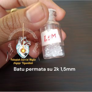 5 pcs Batu Permata Dimensi 15mm