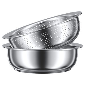 Stainless Steel Drain Basin Kitchen Home Use Rice Washing Basket Vegetable Screening Water Leaching Large Size Filter Basin