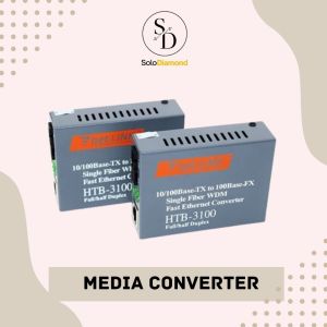 HTB-3100 A+B Sepasang Fiber Optical Media Converter Single NetLink 10/100Mbps / HTB 3100 A+B Single Core