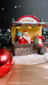 【圣诞节礼物】Christmas Gift🎁 Christmas TownVillage ModelDecoration 圣诞小镇模型摆设LED灯