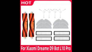 Bộ Phụ Kiện Máy Hút Bụi Robot Xiaomi Dreame D9 Bot L10 Pro - Chổi Cạnh & Chổi Chính Bộ Lọc Khăn Lau Phụ Tùng Thay Thế Cho Gia Đình
