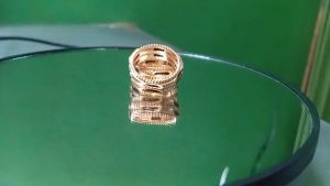 Nhẫn nữ  phong thuỷ vác hai hàng  - Mang làm ăn - Եài Lộc Tubi Cony