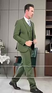 Formal Banquet Business Suit Sets For Men Wedding Groom Tuxedos Elegant Outfits Fashion Prom 3 Pieces Slim Fit Blazer Vest Pants