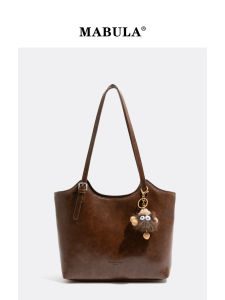 MABULA | Retro Large Capacity Tote Bag Commuter Single-shoulder