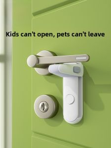 SAFELON | Child Safety Door Lock Prevents Cat From Opening Door Fixed Latch Child Proof Door Knob Lock Baby Proofing Hardware Cat Stopper