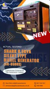 SHARK 8.5KVA 8500W Air-cooled Silent Type  Diesel Generator with Accessories (SG-8500S) LIGHTHOUSE ENTERPRISE
