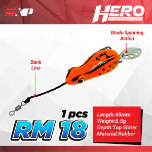 EXP HERO FROG Soft Rubber Frog Expert For Snakehead Hunter Haruan/Toman Bunga/Bujuk Soft frog kevlar katak tiruan umpan