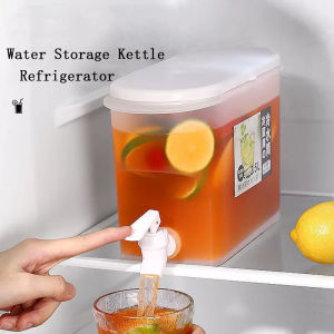 Water Kettle Or Faucet Beverage Dispenser Cold Juice Lemonade Drinks Bucket Liquid Storage Tank Outdoor Fridge Organizers 3.5L