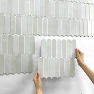 10pcs 3D Faux Matte Wall Panels Tile Stickers Waterproof Backsplash Kitchen Peel and Stick Room Decoration