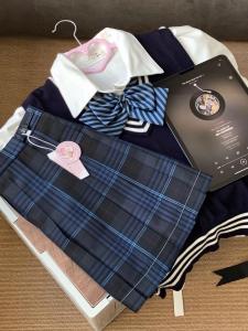 กระโปรงจีบสั้นสไตล์ JK ทรงเอ สไตล์ญี่ปุ่น ฤดูร้อน 2023 กระโปรงทรงเอเอวสูง ทรงเข้ารูป ลายก้นกระดูกสัตว์