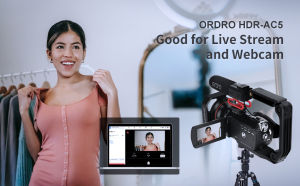 ORDRO AC5 4K 12x Optical Zoom Video Camera - Perfect Camcorder for Live Streaming