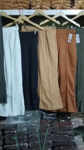 Size XL - 5XL 100kg BIG SIZE Ada✔ | CUTBRAY LIST GARIS ~ SCUBA PREMIUM : Tebal Lembut & Nyaman | Warna Cantik 💯 | Bisa COD celana panjang wanita/fit & flare/minimalis