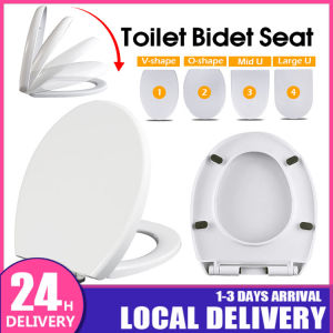 Toilet Seat Cover 马桶盖 Toilet Bowl Seat Cover Toilet Seats Lid Replacement With Toilet Seat Soft Close Slow Down VU/V/O Type 马桶盖