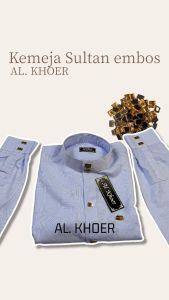 kemeja sultan warna Hitam kemeja kancing jepret bahan embos kemko 2023