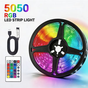 RGB 5050 Strip Light with 24 Key Controller 1m~40m Led Strip Lights for Bedroom Kitchen TV Holidays (Halloween Birthday)
