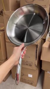 Chảo cạn OYATTON 1618202628cm chảo inox chống dính chảo OYATTON chảo cao cấp chảo bếp từ