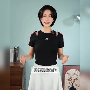 adidas | Autumn New Arrival Womens Short Sleeve and Long Pants Sportswear Set