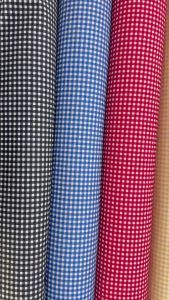 ผ้าเมตร ผ้าคอตต้อน 100% คอตต้อนลายสก๊อต ผ้าลายตารางเล็กคอตต้อนญี่ปุ่น หน้ากว้าง 44 นิ้ว หน่วยขายเป็นเมตร