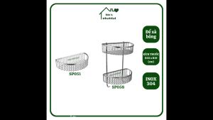 Kệ nhà tắm 1 tầng treo tường PHÁT ĐẠT Inox 304 kệ gia vị nhà bếp giá để xà bông phòng tắm (SP051.058)