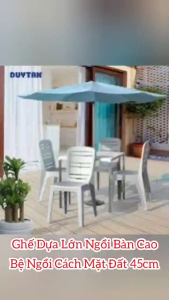 Ghế nhựa duy tân dựa lớn 7 sọc NGANG