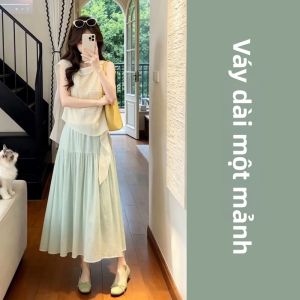 Karrar betsey | Bộ Đầm Mùa Hè Trẻ Trung Màu Xanh Lá Mạ