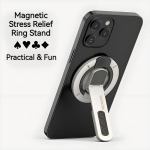 Metal Magnetic Fidget Ring Holder 360° Rotation Universal for iPhone Samsung Xiaomi Stress Relief Stand Anti-Drop Phone Grip