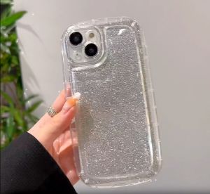 MHKEID Casing Ponsel untuk Samsung A33 A34 A50 A50s A30s A51 M40s A52 A52s A53 A54 5G A72 A73 M13 F13 M23 F23 5G Case pelindung transparan Kesing laser kartu glitter payet HP sederhana dan Bening Softcase