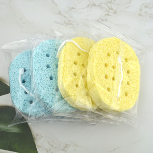 Soft Absorbent Large Hole Face Wash Puff Bath Sponge with Hanging Rope Baby Bathing Sponge Jingshifish Facial Cleansing Puff