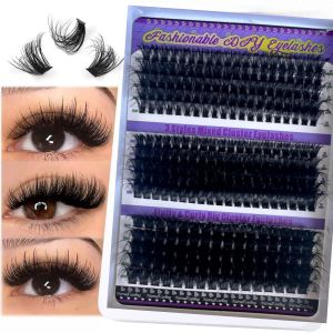 Bộ Mi Nối Cloison Lash Clusters 60D + 80D + 100D - 280 Chiếc Mi Nối Dày 10-18mm Độ Cong D Mi Giả Tổng Hợp Tự Làm