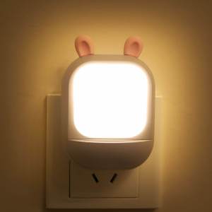 Cute Rabbit Night Light Energy Saving White Warm Light Living Room Bedroom Desk Makeup Table Small Night Lamp New Arrival