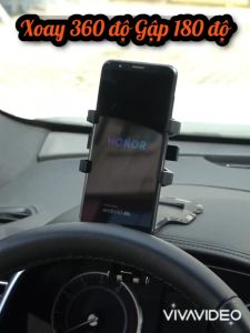 Kẹp Điện Thoại Ô tô kẹp lỗ gió  - Giá đỡ điện thoại Xoay 360 thông minh đa năng tặng kèm bảng ghi số