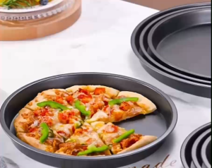 Sale! Nonstick Round Baking Pan Set: 14-Inch Round Pan (Pizza Plate & Cake Pan Round 14 Inch) 10-Inch Pizza Pan for Oven on Sale Baking Tray for Oven & Baking Trays Pans Baking Pan Round Baking Supplies and Equipments with Cake Molder Pan Set Deal