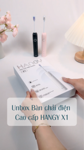 Bàn Chải Điện HANGY X1 - Rung & Quét 45 Độ - Bù Lực Thông Minh Bảo Vệ Nướu - Bảo hành 24 tháng