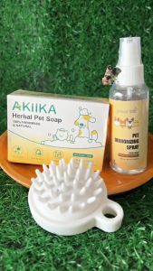 Akiika Herbal Pet Soap for dog Natural Handmade Sterilization Anti-Parasitic Deodorization Pet Care dog soap anti flea andtick