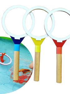 Japan Goldfish Scooping Game Props Paper Net Fish Catching Wooden Handle Fishing TikTok Fast Hand Stall Popular Activity Reuse