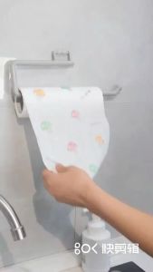 400pcs/roll Disposable Clean Lazy Rag Paper Kitchen Anti-oil Paper Towels Washable Dishwashing Cloth Wet and Dry Cleaning Cloth Towel