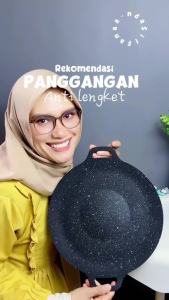[BISA COD] Grill Pan BBQ Smokeless Bulat 28CM 30CM 34CM - Wajan Panggangan Anti Lengket Serbaguna untuk Ikan Ayam Daging Sayuran / Pemanggang Tanpa Asap Untuk Kompor Gas Portable / Teflon Anti Gores Ala Korea / Pangangan Teppanyaki Modern