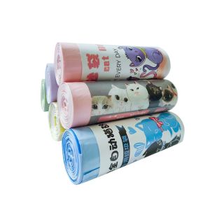 Magic Shovel Smart Litter Box Flat for Cat Litter Bag Preferred HDPE Material Automatic Drawstring Increase Thickened Not Easy to Break