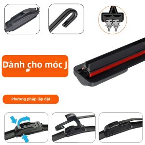 1 Cây Cần Gạt Nước Kính Chắn Gió Xe Hơi Đa Năng Nâng Cấp Cao Su Đôi Sử Dụng Được Mọi Mùa Có Nhiều Kích Cỡ Khóa Gắn Kiểu J