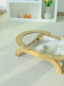 So Starry บ้านแมว ที่นอนสัตว์เลี้ยง ที่นอนอวกาศ หลุมอะคริลิค ถอดออกได้ งานไม้แข็งแรง