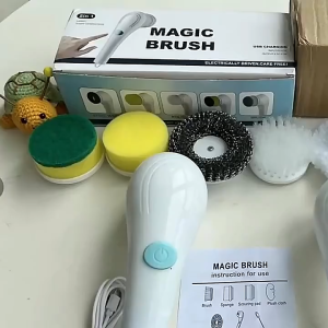 Sikat Elektrik 5 in 1 Handheld Sikat Kamar Mandi Rotasi Cerdas 360° Derajat Kebisingan Rendah Tahan Air IPX7 Wastafel Dapur Cleaning Brush