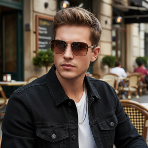New Fashionable Business Travel - Metal Double Frame - Uv-protective Sunglasses8833