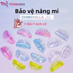 PERMANIA 7 Đôi Miếng Dán Silicon Uốn Mi Mèo Kiểu L-Curl Miếng Dán Nâng Mi 3D Phụ Kiện Uốn Mi Màu Vàng/Trong Suốt/Hồng/Xanh Dương